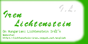 iren lichtenstein business card